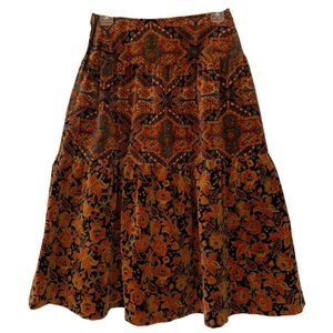 Vintage Velvet Tiered Skirt